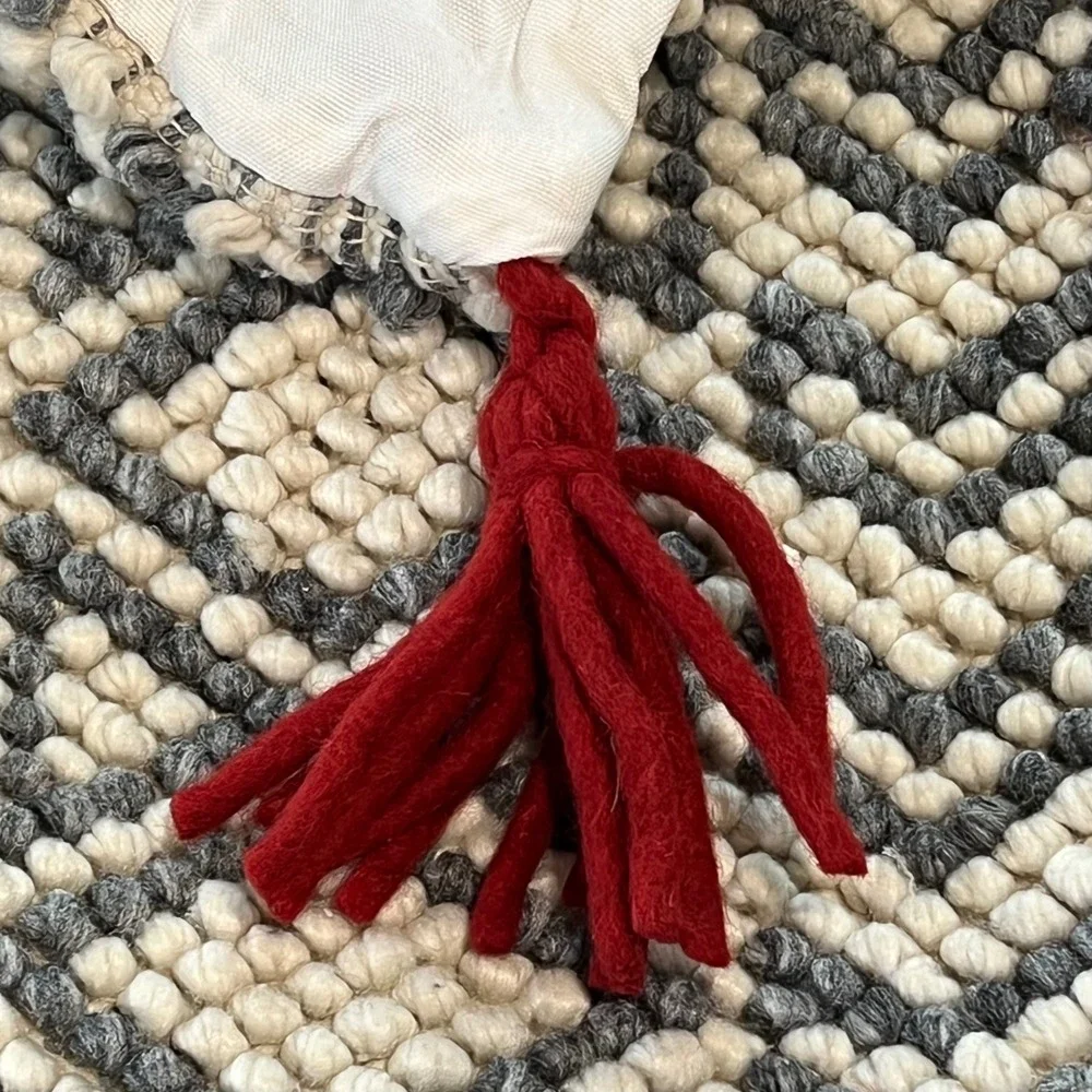 Magnolia Home Joanna Gaines Woven Pillow Cover Red Tassels Geometric‎ Boho